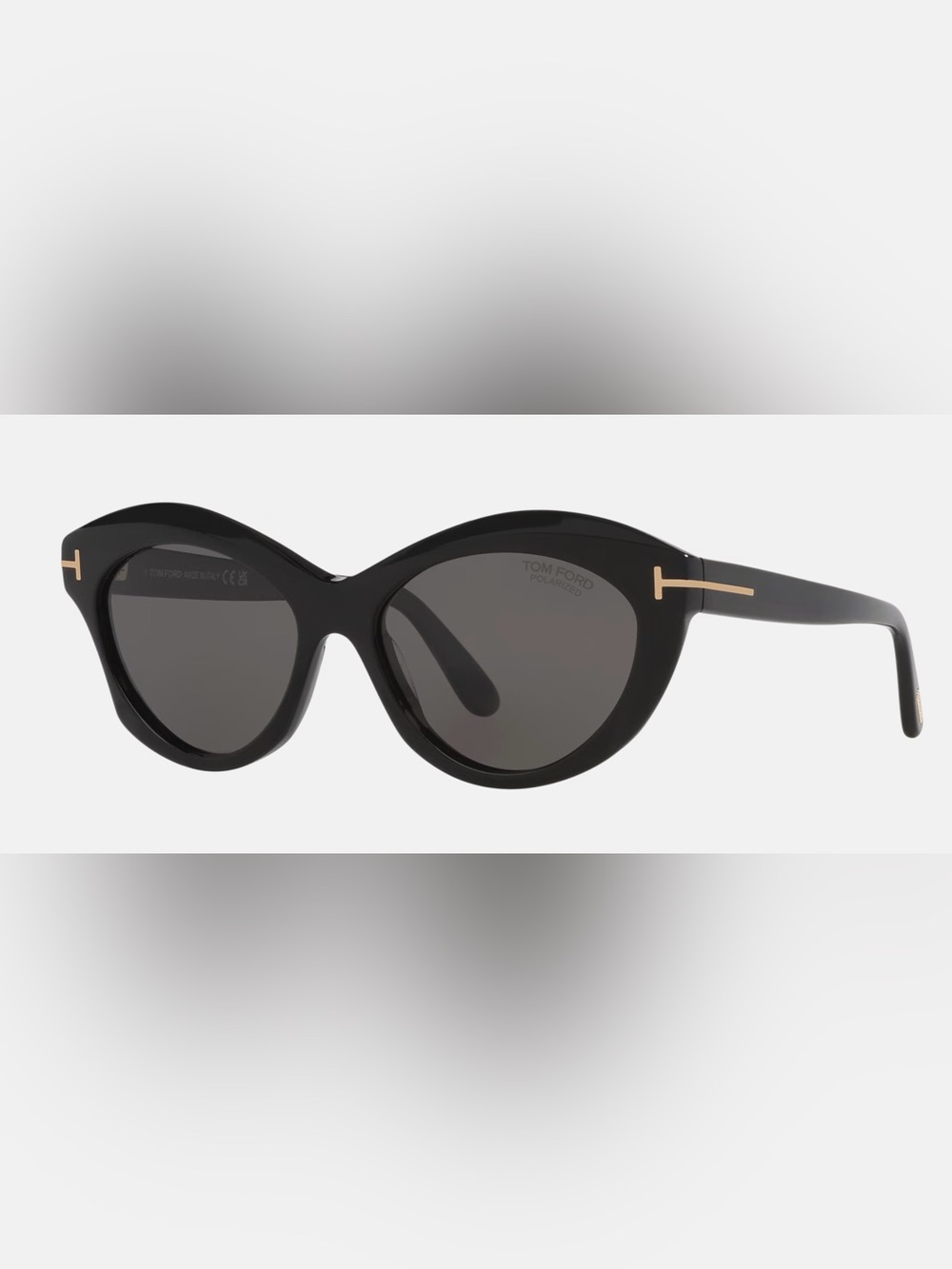 Tom Ford Toni Black Cat-Eye Polarized Sunglasses
